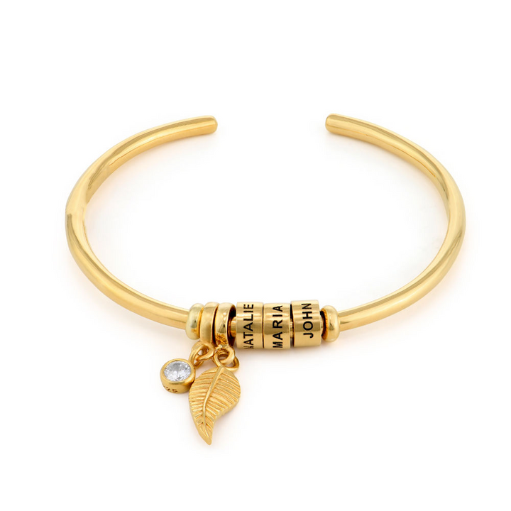 Personalised Valerie Bangle with Customized Beads